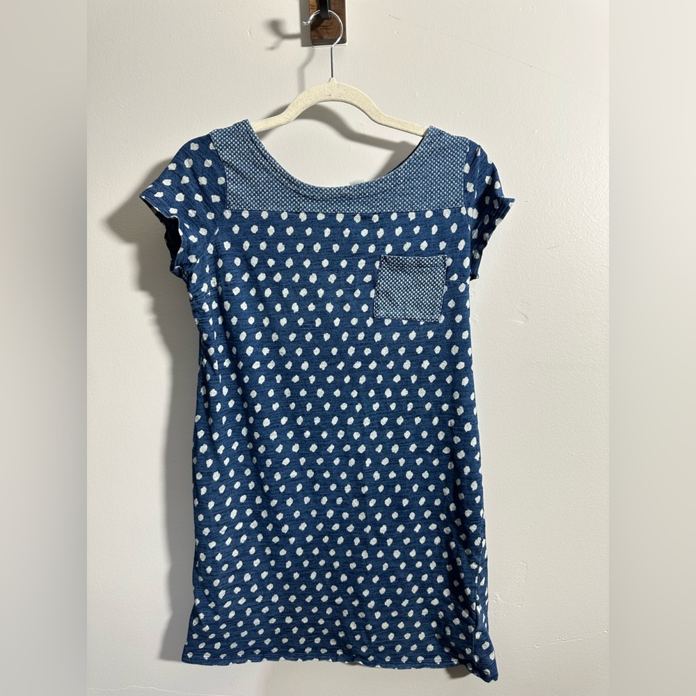 Old Navy‎ Women’s S Blue White Polka Dot Shift Mini Dress | SKU 0481